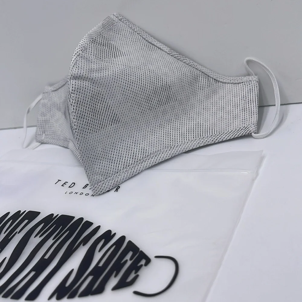 Ted Baker Gray Face Mask TED BAKER LONDON Reversible Reusable FACE MASK NWT - Picture 3 of 12